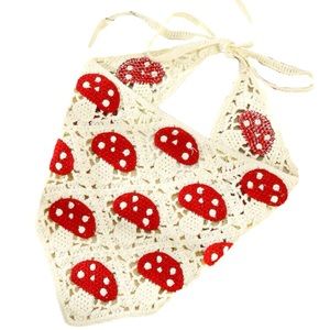 Mushroom Knitted Hair Bandana